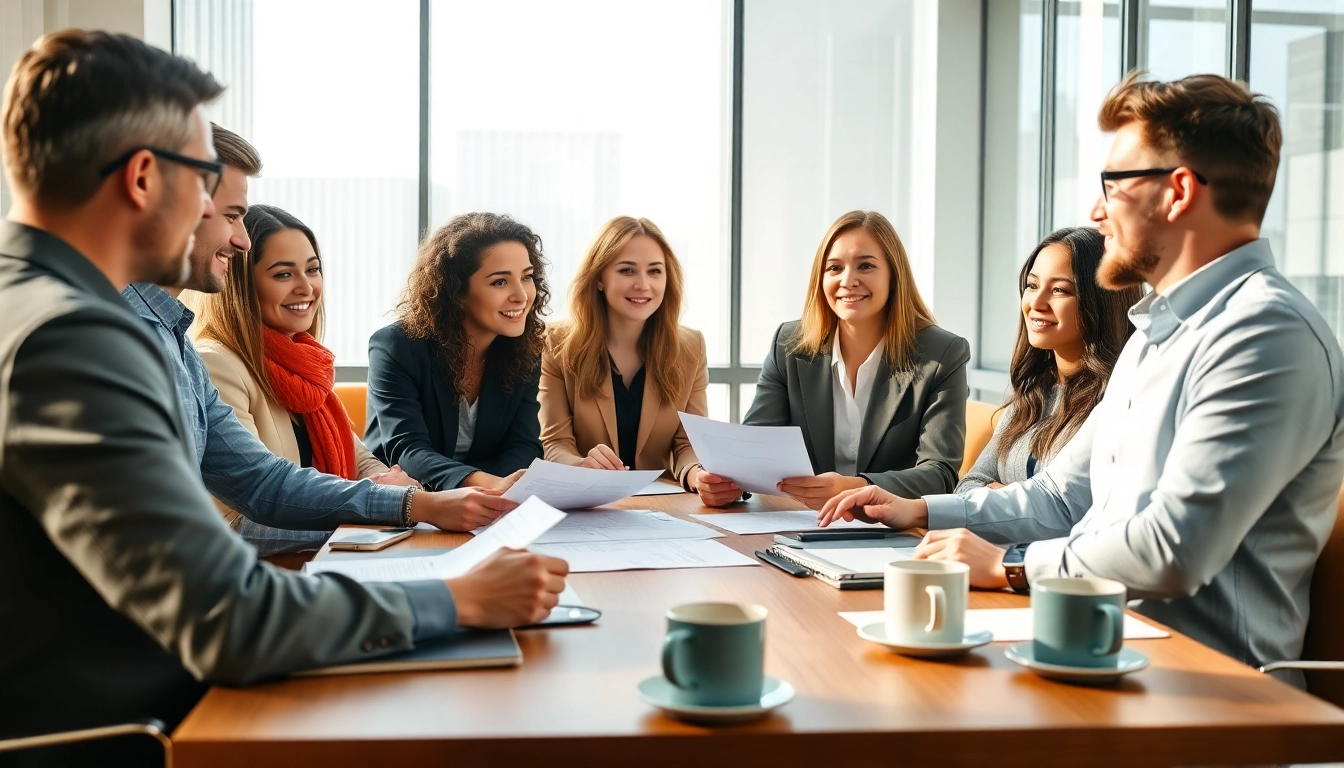 Enregistrer une société au Luxembourg avec des entrepreneurs collaborant dans un bureau.