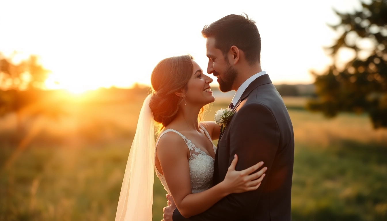 Capture the essence of a wedding videographer in Ireland filming a couple's intimate moment under the sunset.
