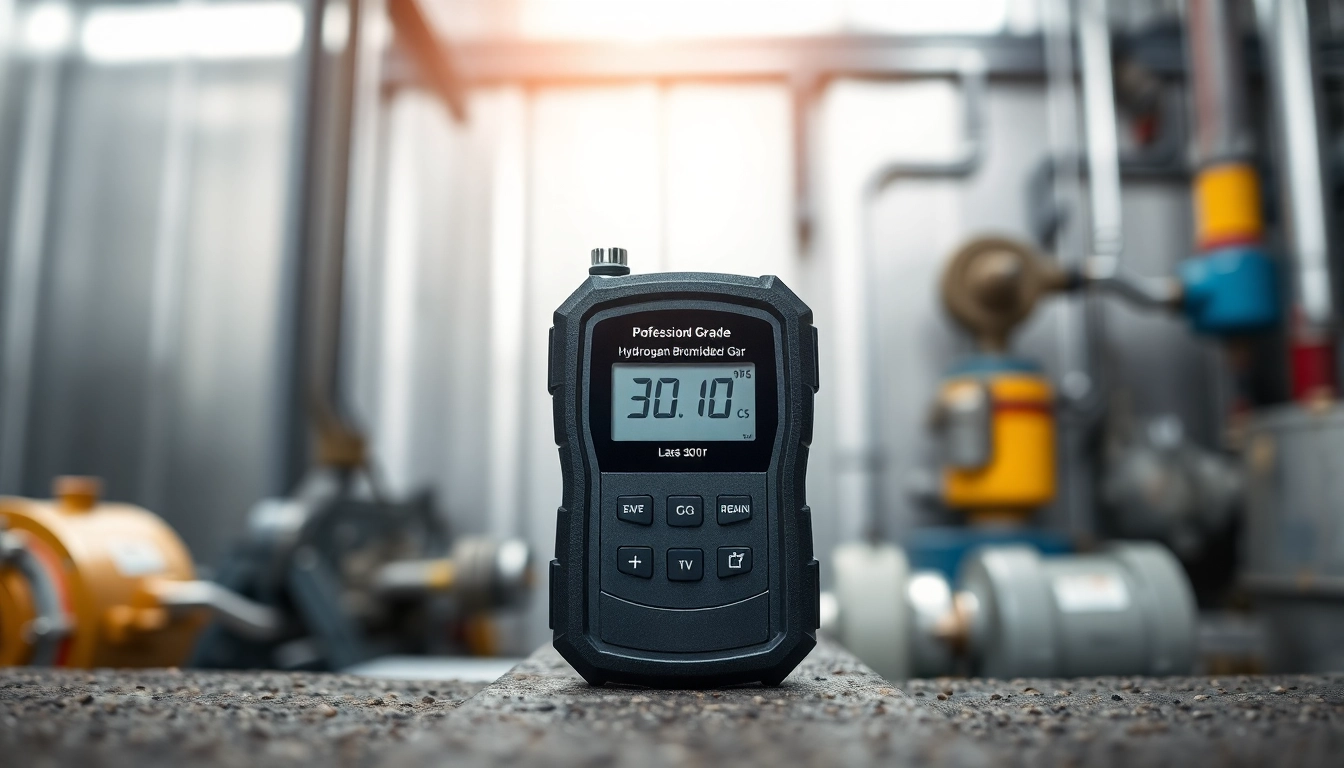 Hydrogen Bromide gas detector showcased in an industrial environment with sleek design.