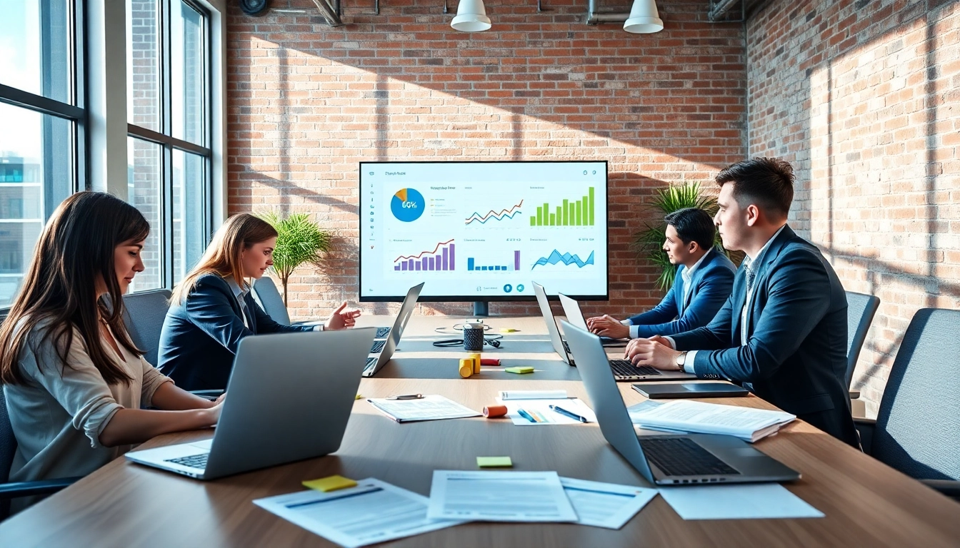 Improve your Edmonton SEO strategy with a focused marketing team analyzing data.