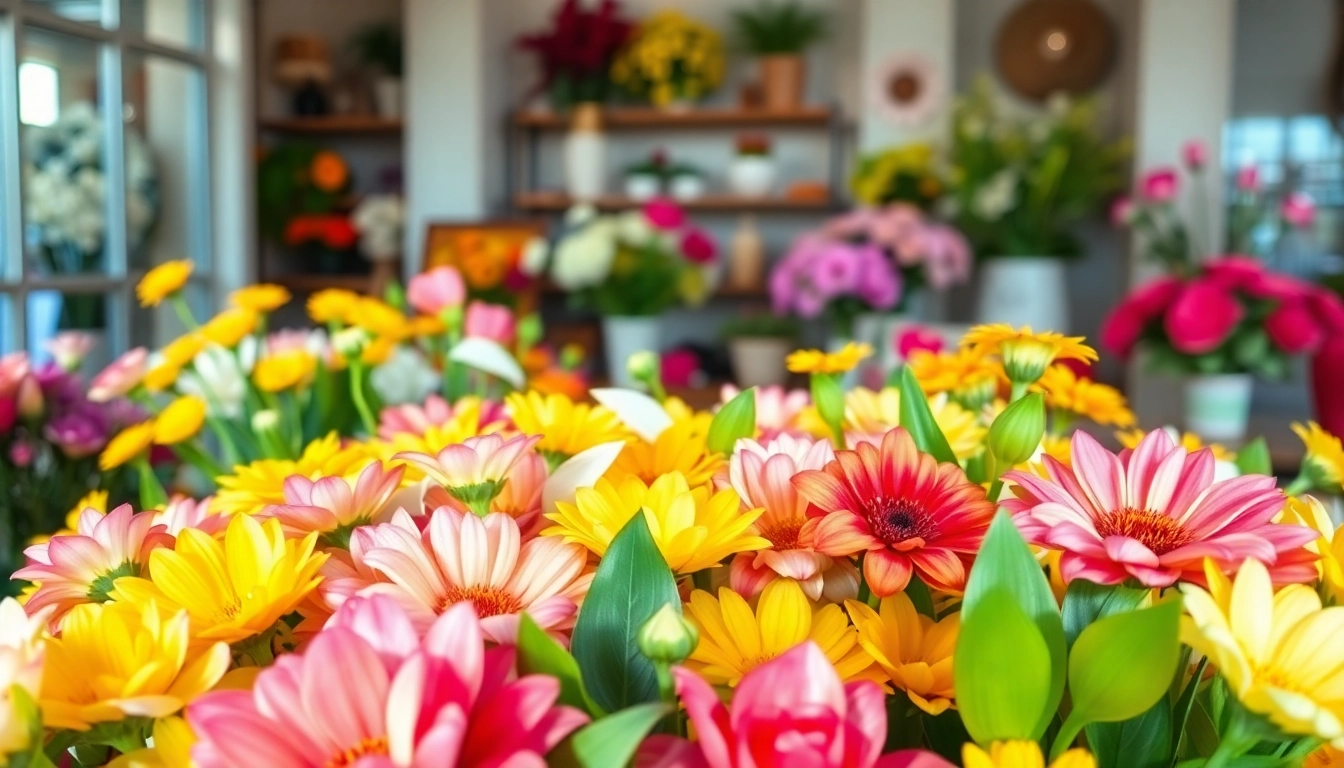Beautiful display of flowers in an Irvine florist shop, showcasing fresh blooms and inviting atmosphere.