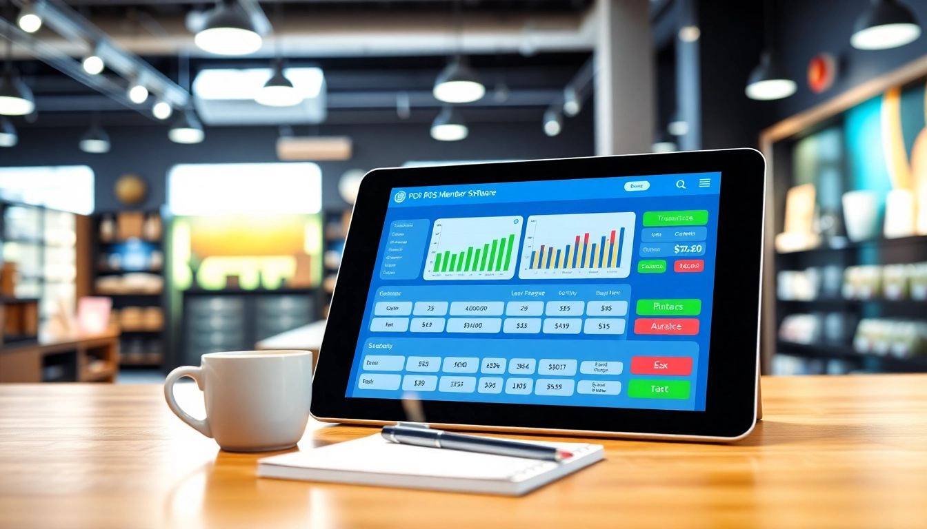 Streamlined POS Membership Software interface on a tablet in a modern retail environment.