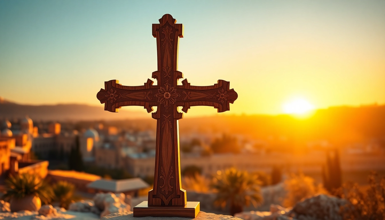 Admire the intricately designed Jerusalem crosses depicting their deep religious significance.