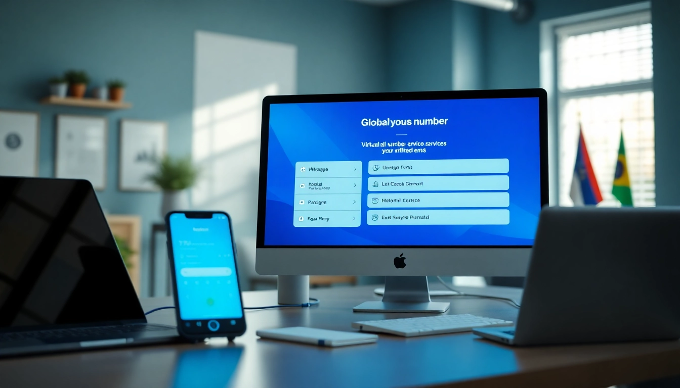Receive SMS codes using smsvpa with a sleek virtual interface in a modern workspace.