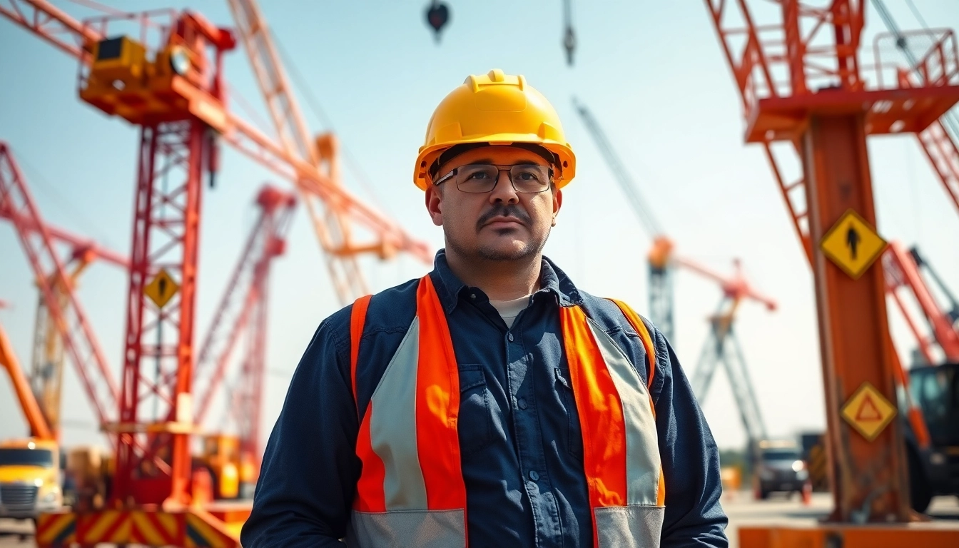 Learn NVQ Level 4 Crane supervisor answers with a crane operator overseeing a construction site.