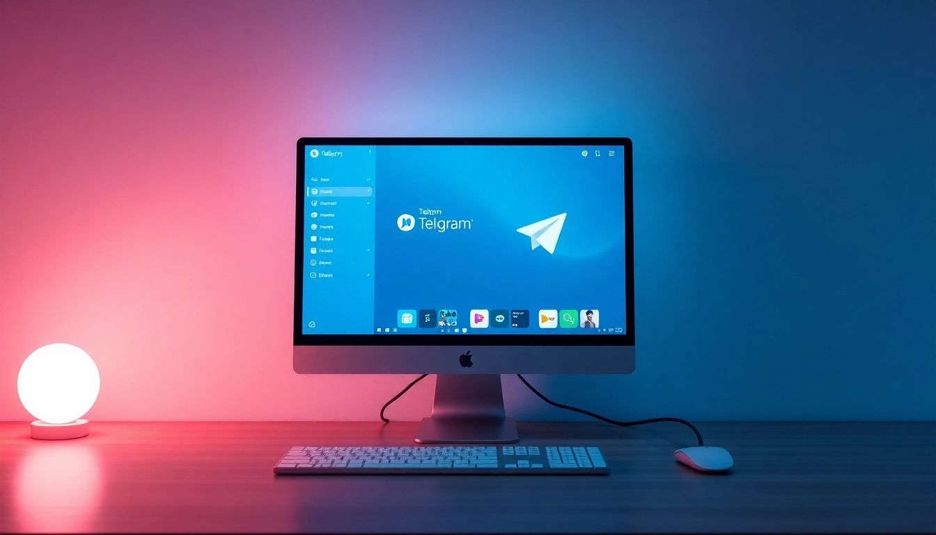 View the Telegram電腦版 interface on a modern desktop setup, showcasing its sleek and user-friendly design.