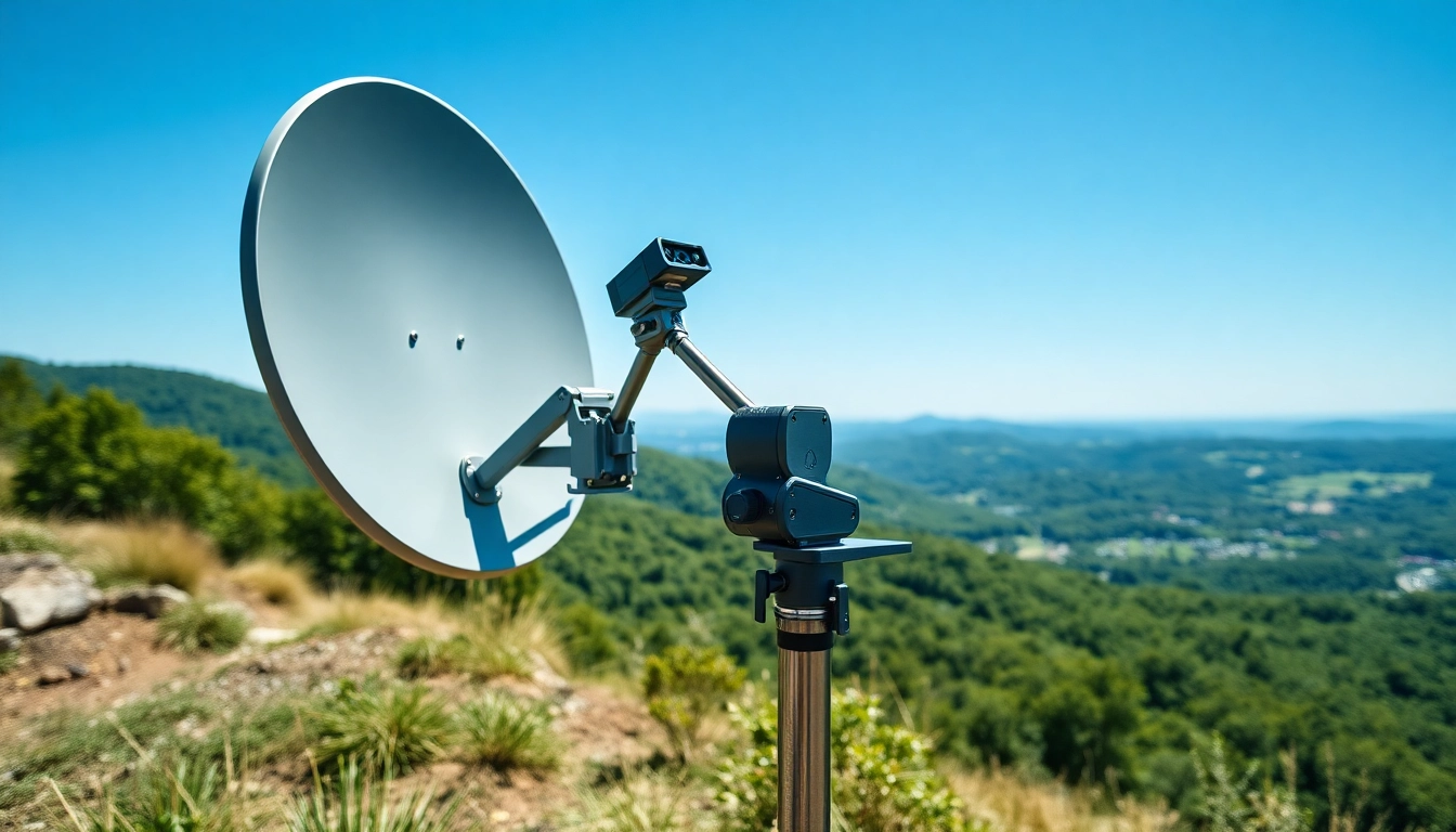 Securely installed starlink mini mount showcased against a bright, scenic backdrop.