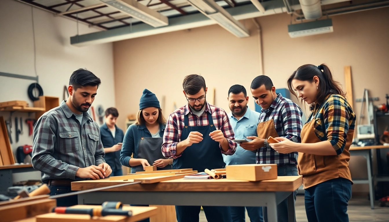 Students learning at a trade school Knoxville TN engaged in professional vocational training.