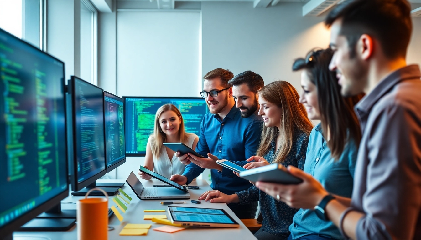 Sviluppo web app agenzia: team professionale al lavoro su un progetto moderno di applicazione web.