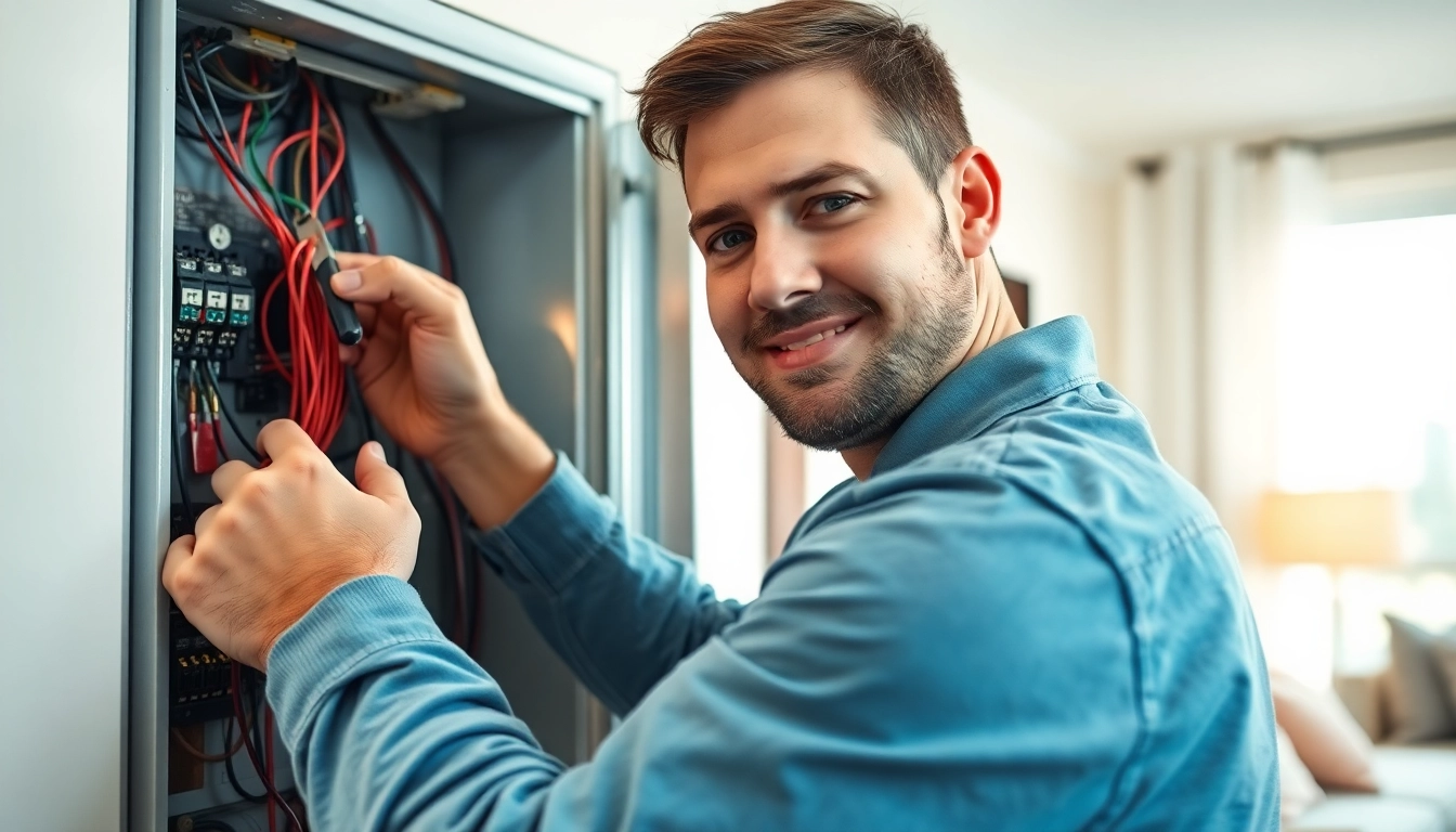 Electrician inspecting an electrical panel Clearwater with tools in hand, ensuring safe upgrade.