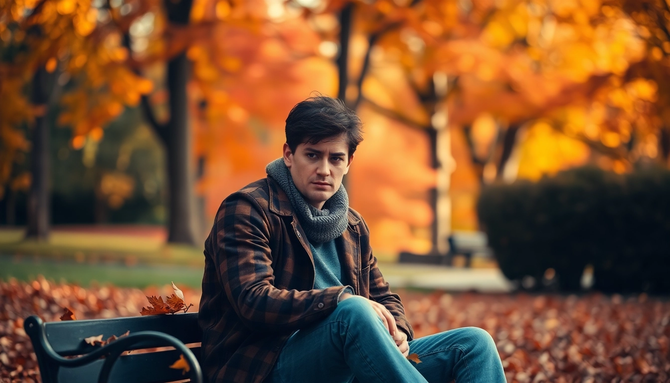 Reflective moment illustrating the impact of depression in a serene park setting.