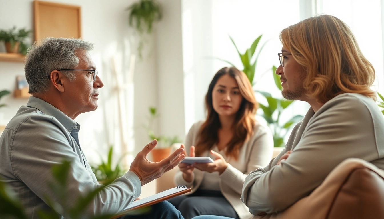 Therapist engaging with client on dealing with depression in a supportive environment.