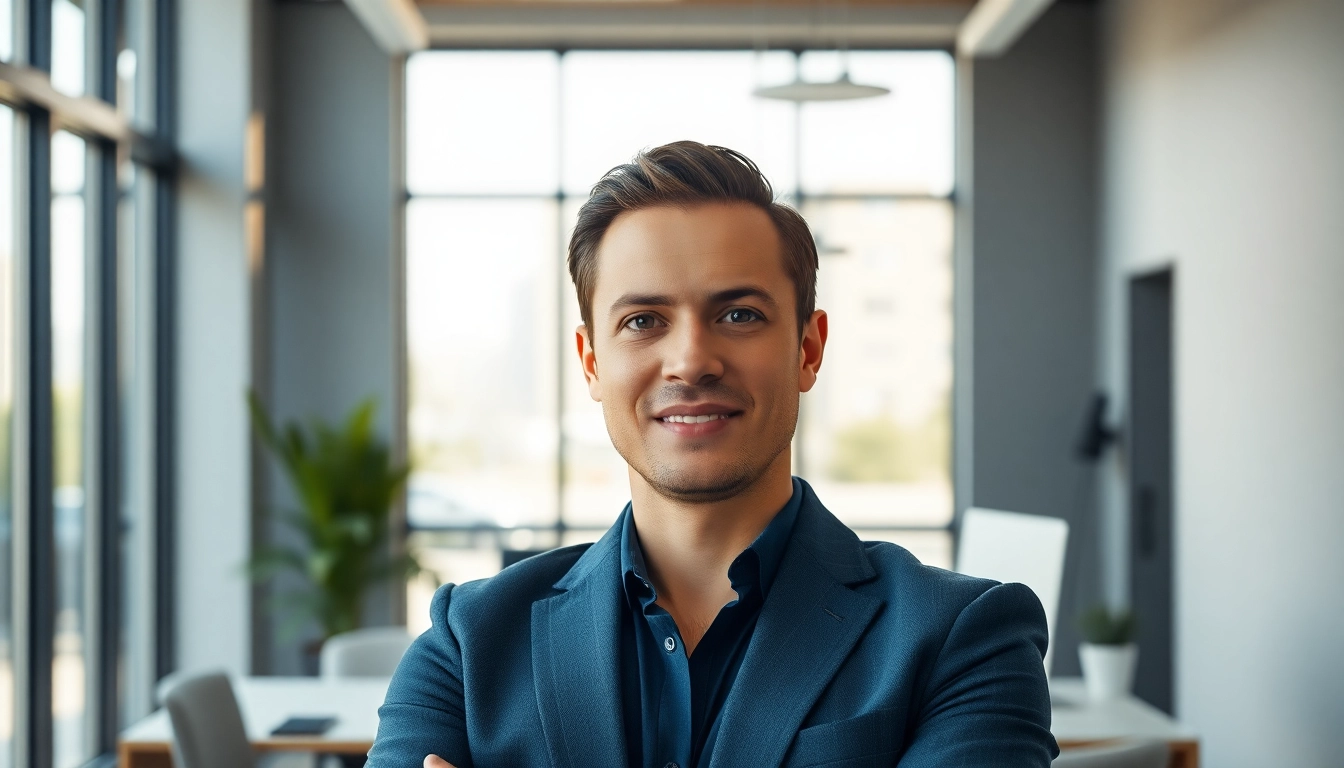 Capture striking Denver Corporate Headshots highlighting a professional in a modern office environment.